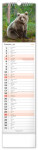 Nástěnný kalendář vázankový/kravata 2026 NOTIQUE - Lesní zvěř – Lesná zver, 12 x 48 cm