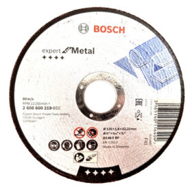 BOSCH 2608600219 / Řezací kotouč na kov / Průměr 125 x 22.23 mm / Šířka řezu 1.6 mm (2608600219)