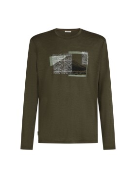 Pánské merino triko s dlouhým rukávem ICEBREAKER Mens 150 Tech Lite LS Tee Peak Bal, Dark Loden velikost: L