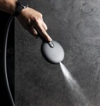 SAPHO - Ruční masážní sprcha, 3 režimy sprchování + režim oplach, silikon trysky, průměr 120, ABS/černá mat 1204-51B