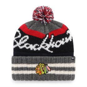 47 Brand Pánská zimní čepice Chicago Blackhawks NHL Hyperbolic ’47 Cuff Knit