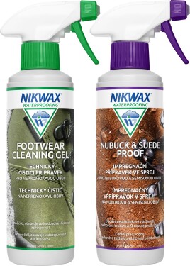 NIKWAX sada Footwear Cleaning Gel a Nubuck/Suede Proof (300 + 300 ml)