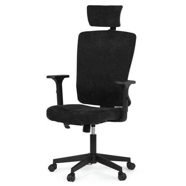 Kancelářská židle, houpací mechanismus, černá látka, KA-W3137 BK