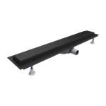 OMNIRES - LOWFIX lineární sprchový odtok s pevnou mřížkou, 90 cm černá /BLH/ LOWFIX90GBL