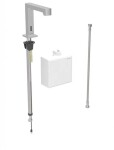 GEBERIT - Brenta Elektronický umyvadlový ventil, bateriové napájení, easy to clean, kartáčovaná nerez 116.174.SN.1