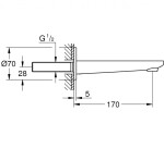 GROHE - Lineare Vanová vpusť, Cool Sunrise 13383GL1