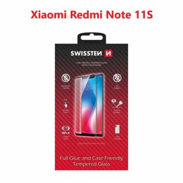 SWISSTEN FULL GLUE COLOR FRAME CASE FRIENDLY sklo pro XIAOMI REDMI NOTE 11S černá (54501831)