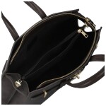 Luxusní dámská kožená kabelka do ruky Brina, tmavě hnědá