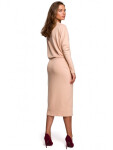 Dámské pletené šaty S245 Béžová - Stylove béžová S/M