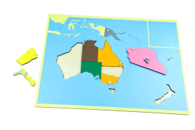Moyo Montessori Moyo Montessori Puzzle - mapa Australie - bez rámečku