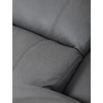 TV a relaxační křeslo, manuální polohování, potah šedá látka v dekoru kůže