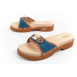 Dámské dřeváky W F305492349 hnědo-modré - Scholl Iconic 40