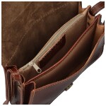 Módní dámská kožená crossbody kabelka Sofii, hnědá