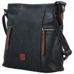 Trendy dámská koženková crossbody kabelka Nanya, tmavě modrá