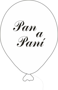 Balónek Pan a Paní s černým potiskem Balonky.cz Balónek Pan a Paní s černým potiskem Balonky.cz