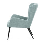 Křeslo ušák, modrá, látka, AK-H9206 BLUE2