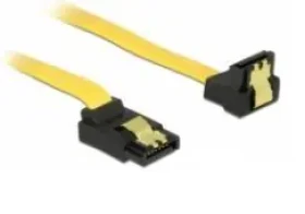 Delock SATA 6 Gb/s žlutá / Kabel SATA / lomený nahoru - lomený dolů / 30 cm (82820)