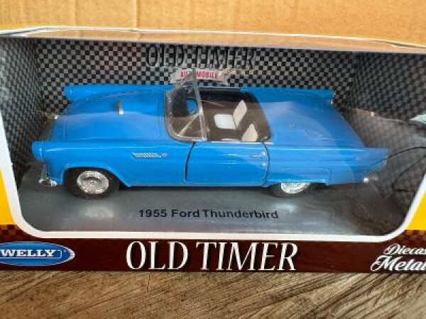 WELLY 2024 asi 1/34 FORD THUNDERBIRD 1955 MODRÝ