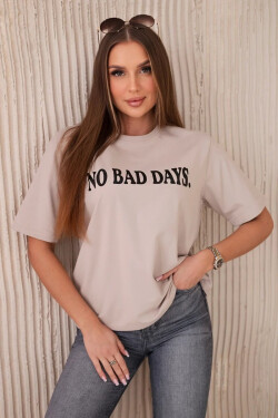 Bavlněná halenka No Bad Days béžová UNI