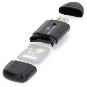 Nedis čtečka paměťových karet černá / Čtečka paměťových karet / MMC / SD / SDHC / USB 2.0 (CRDRU2100BK)