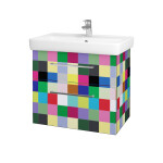 Dřevojas - Umyvadlová skříňka Q MAX SZZ2 70 - Individuální odstín dle RAL/NCS / Úchytka T04 / Individuální odstín dle RAL/NCS 115463E