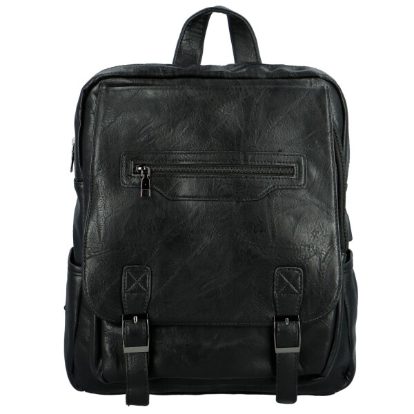 Stylový koženkový batoh Desan, černý