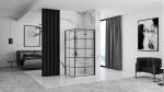 REA/S - Sprchový kout MOLIER dveře/stěna 90X80 BLACK MOLDS090080B