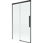 MEXEN/S - Rox vanová zástěna 2-křídlová posuvná 100 x 150, transparent, černá 8C9-100-001-70-00