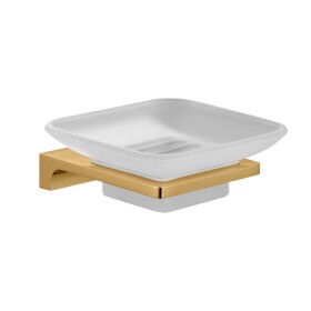 RAV Slezák - NIL - Koupelnový doplněk Mýdlenka skleněná, Zlatá - kartáčovaná NLA0300ZK NLA0300ZK