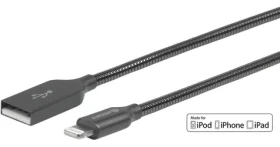 ESTUFF Lightning kabel MFI šedá / 1,5 m / Lightning–USB-A (ES601165)