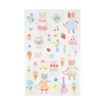 Meri Meri Dětské dočasné tetování Kitten Club – 2 archy, bílá barva, papír