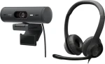 Logitech Brio 500 + H390 grafitová / Sada webkamera a headset / USB
