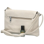 Trendy dámská koženková crossbody kabelka Derika, krémová