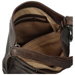 Trendy dámský koženkový kabelko-batoh Kavya, coffee