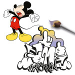 Presco Group Plánovací kalendář Mickey Mouse s omalovánkami, nedatovaný, 30 x 30 cm