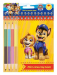 Tlapková Patrola - Mini omalovánky s pastelkami