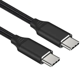 PremiumCord Kabel USB-C M/M / 240W 480Mbps černý bavlněný oplet 1m (ku31cv1)