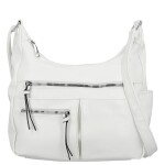 Stylová dámská koženková crossbody kabelka Timea, bílá