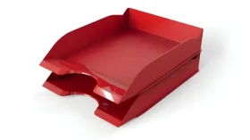 Durable Basic červená / Odkladač na dokumenty / A4-C4 / stohovatelný / plast (1701674080)