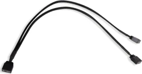 Alphacool Y-Splitter aRGB 3-pin na 2x 3-pin 30cm černá / Kabel / aRGB rozbočovač / 30 cm (18705)