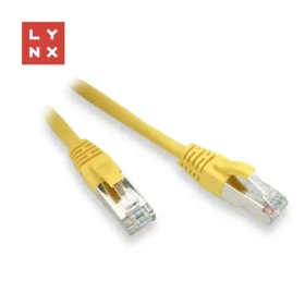 Lynx FTP patch kabel Cat5e žlutý / Síťový kabel / 1 m / CCA / balení 10 ks (LX-FTP5E-010-YELLOW)