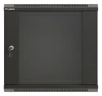 Lanberg WF03-5309-10B černá / Nástěnný rozvaděč / 19" / 9U / 540×350 mm / skleněné dveře / Nosnost 60 kg (WF03-5309-10B)