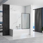 REA Vanová zástěna Lagos Fix 80 černá REA-K7390