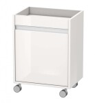 DURAVIT - Ketho Skříňka pojízdná 67x50x36 cm, pravá, 1 dvířka, lesklá bílá KT2530R2222