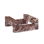 Ferm Living Modulární svícen Newel Rosso Levanto Marble, růžová barva, hnědá barva, mramor