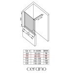 CERANO - Sprchová zástěna Walk-in Onyx Half Cube L/P - 8 mm - hranatá vzpěra - černá matná, transparentní sklo - 90x100 CER-978622