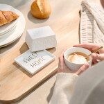 Räder Porcelánová máslenka Home Sweet Home, bílá barva, porcelán