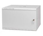 LEXI-Net 19" nástěnný rozvaděč Basic 6U 520x350, plechové dveře, bez zad, rozložený, šedý EDF_1232550