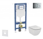 GEBERIT - Duofix Set předstěnové instalace, klozetu a sedátka Ideal Standard Tesi, tlačítka Sigma01, lesklý chrom SANI11CD1108