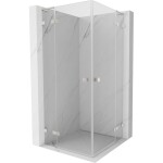 MEXEN/S - Lunar L Duo sprchový kout dveře křídlové 85 x 85, transparent, nikl kartáčovaný 834L-085L-085P-97-00